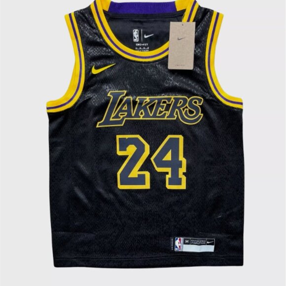 (YOUTH) Kobe Bryant BLACK MAMBA Los Angeles Lakers Jersey - Picture 1 of 4